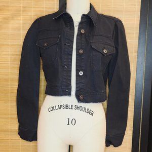 Charlott Russe Denim Jacket Dark Blue,  Size L